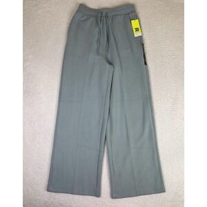 All In Motion Pants Womens Small Green Airy Sleek Ribbed Wide Leg High Rise Yoga
